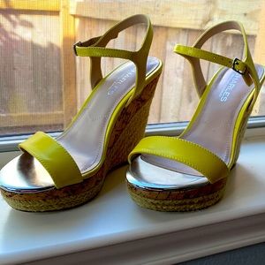 Charles David Gorgeous Yellow Strappy Wedges
